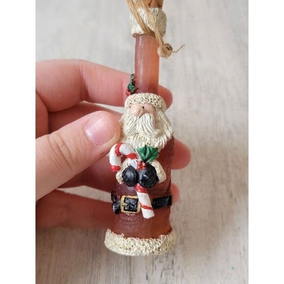 Santa message bottle mistletoe candy cane ornament Xmas - Picture 2 of 6